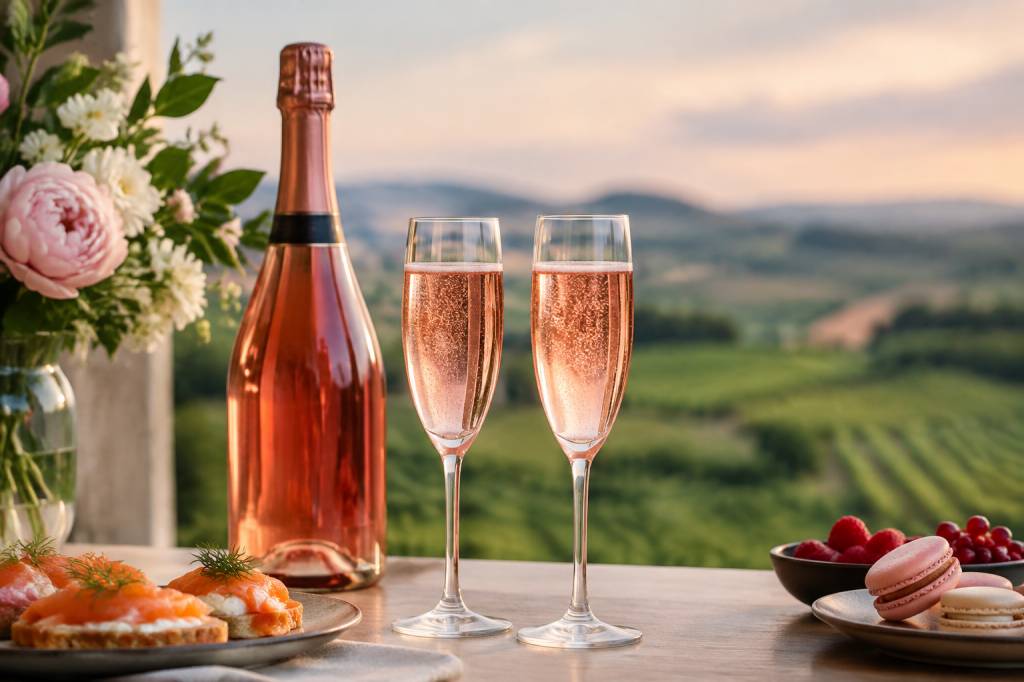 Couleur champagne rose : nuances, élaboration et accords mets-vins