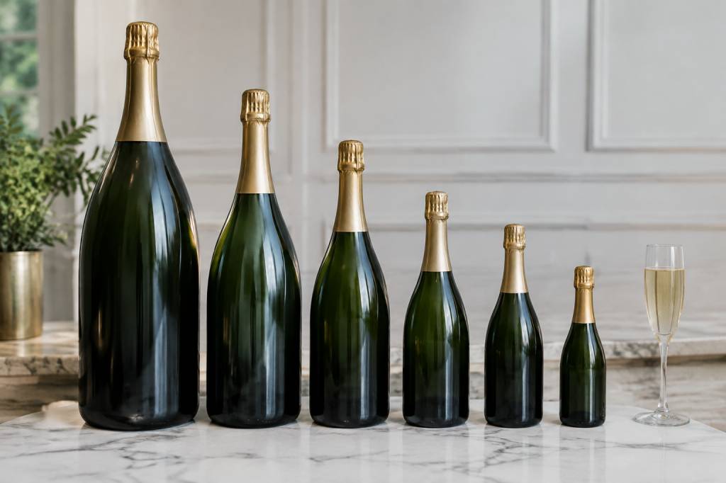 Taille des bouteilles de champagne : guide des formats et contenances